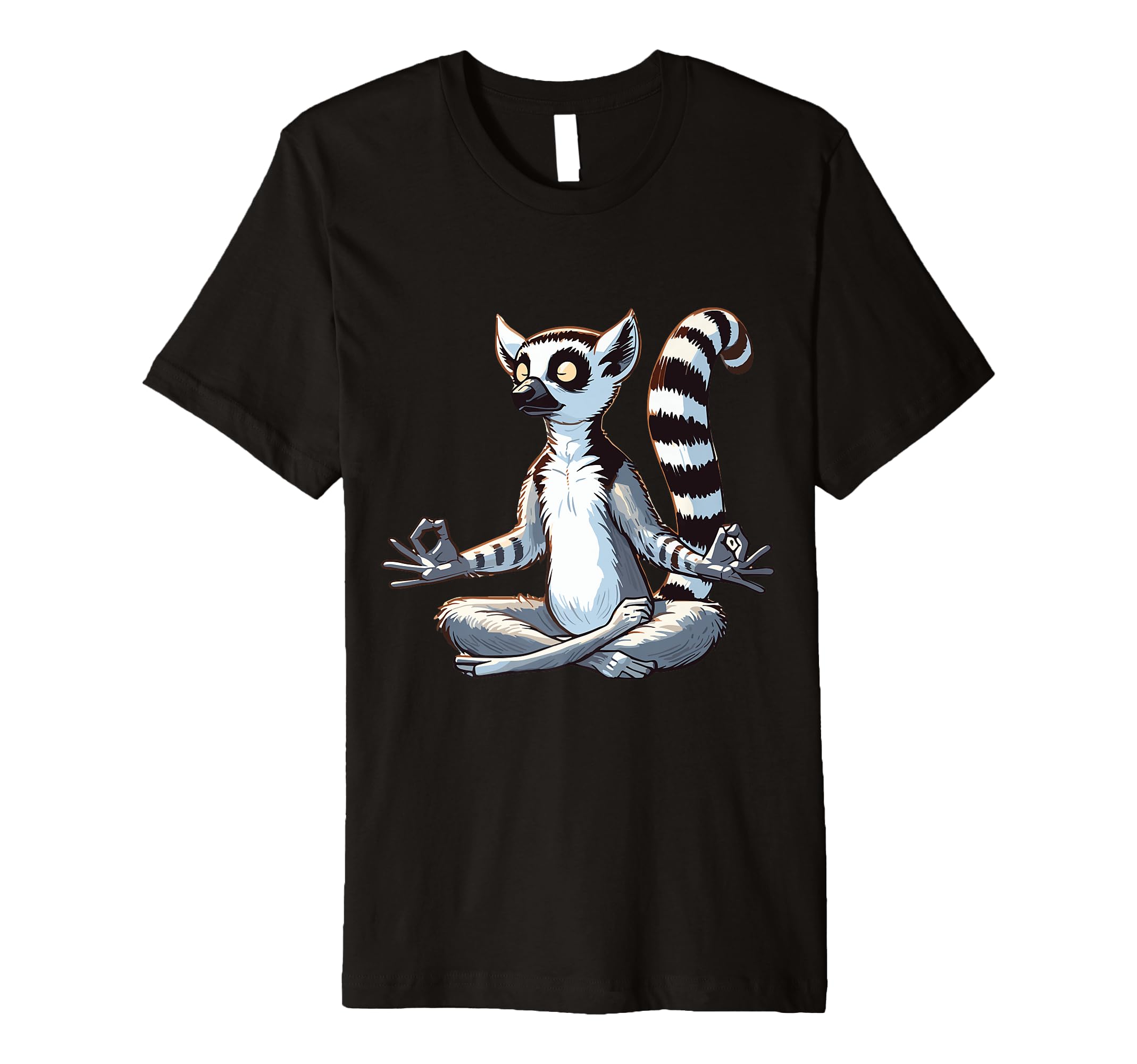 Meditation Lemur Yoga Pose Relaxing Animal T-Shirt - Novelty Apparel Unisex - T-Shirt, Sweatshirt, Hoodie