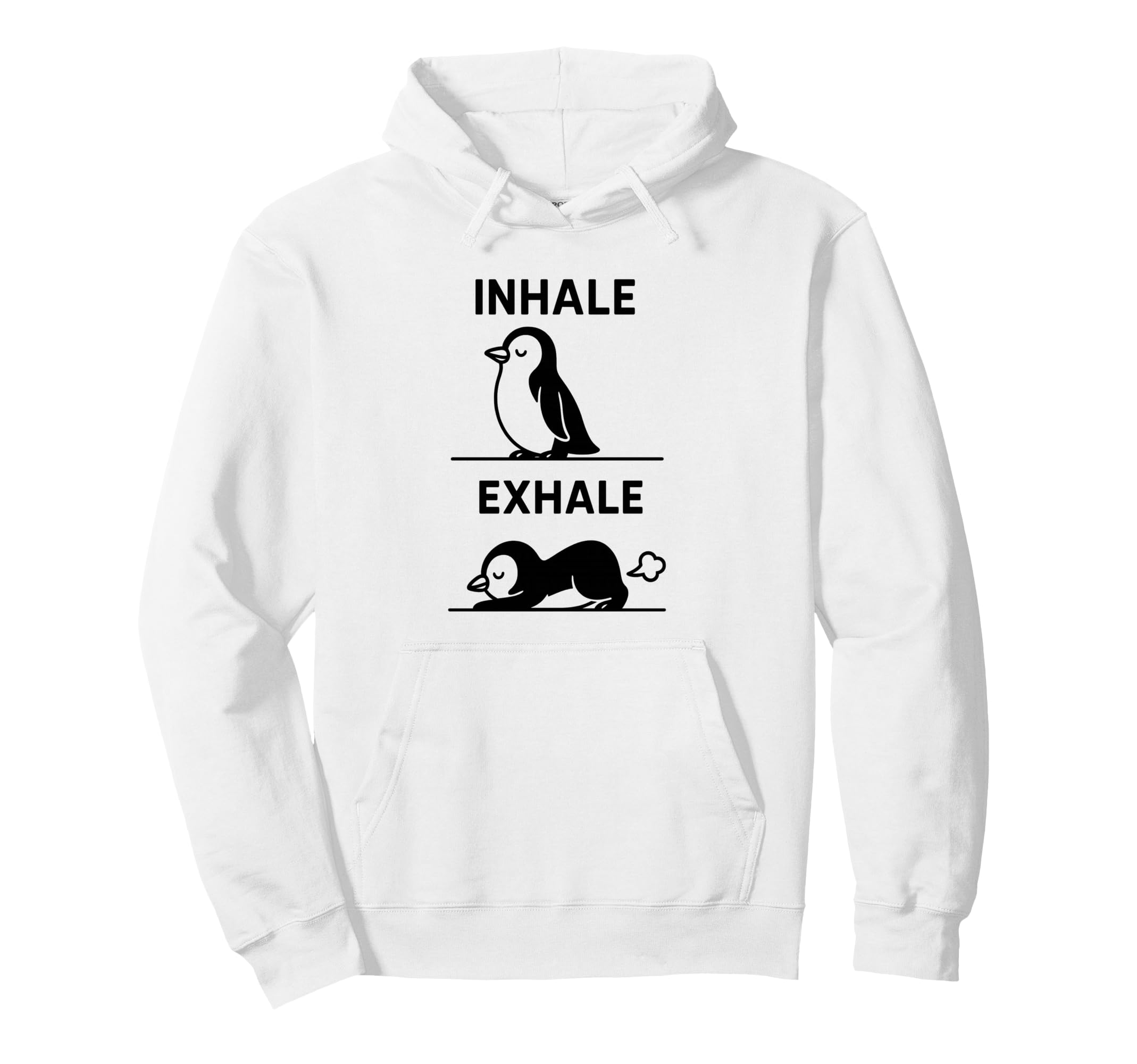 Funny Yoga Inhale Exhale Pooping Animal Hoodie - Unique Graphic Unisex - T-Shirt, Sweatshirt, Hoodie