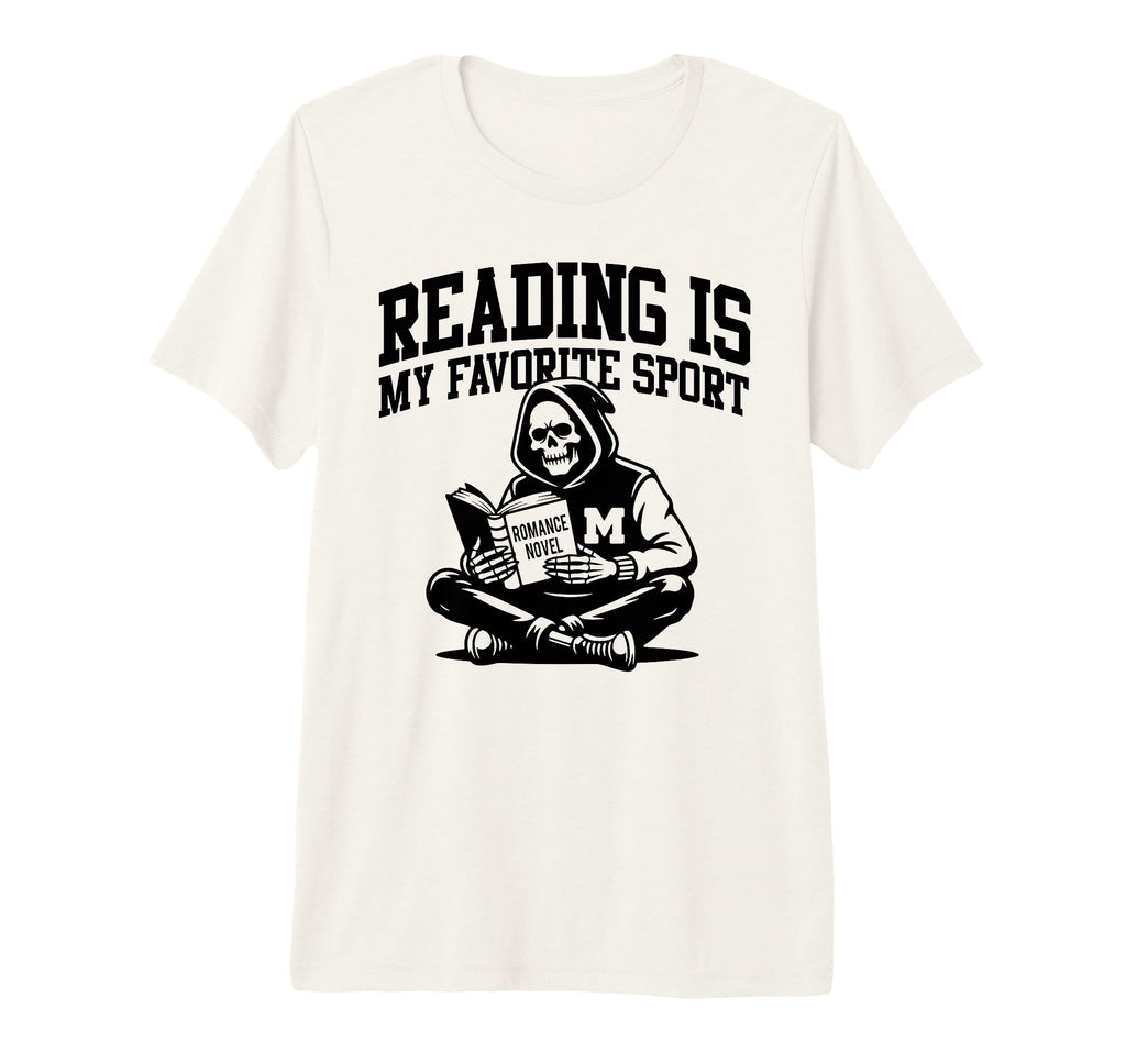 Skeleton Reading Favorite Sport T-Shirt - Graphic Print Men Women - T-Shirt, Sweatshirt, Hoodie