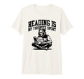Skeleton Reading Favorite Sport T-Shirt - Graphic Print Men Women - T-Shirt, Sweatshirt, Hoodie