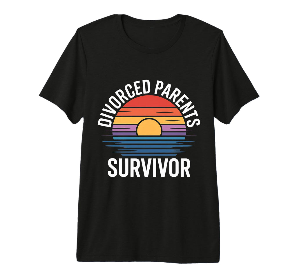 Divorced Parents Survivor Child T-Shirt - Minimalist Print for Adults - T-Shirt, Sweatshirt, Hoodie