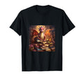 Book Nerd Dragon Reading Library T-Shirt - Unique Graphic for Adults - T-Shirt, Sweatshirt, Hoodie