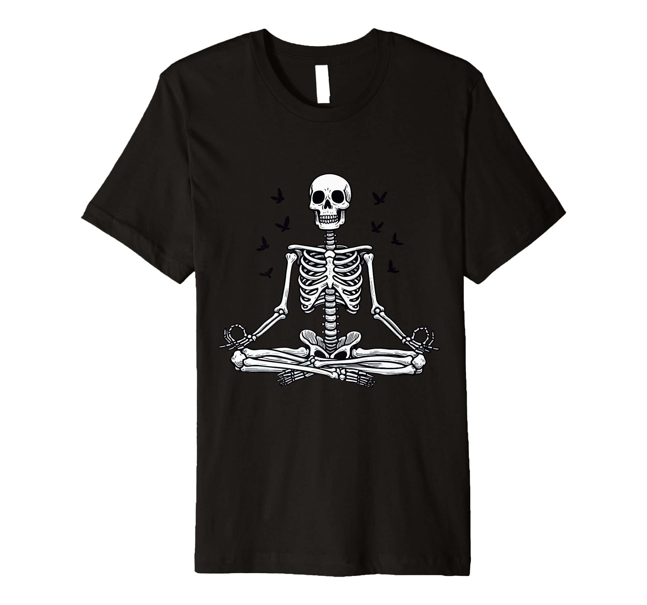 Meditation Skeleton Yoga Pose T-Shirt - Fun Novelty Design Men Women - T-Shirt, Sweatshirt, Hoodie