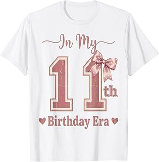 in My 11th Birthday Era Girl Coquette Bow Pink 11 Year Old T-Shirt Unisex T-shirt, Sweatshirt, Hoodie, Long Sleeve Tee - T-Shirt, Sweatshirt, Hoodie