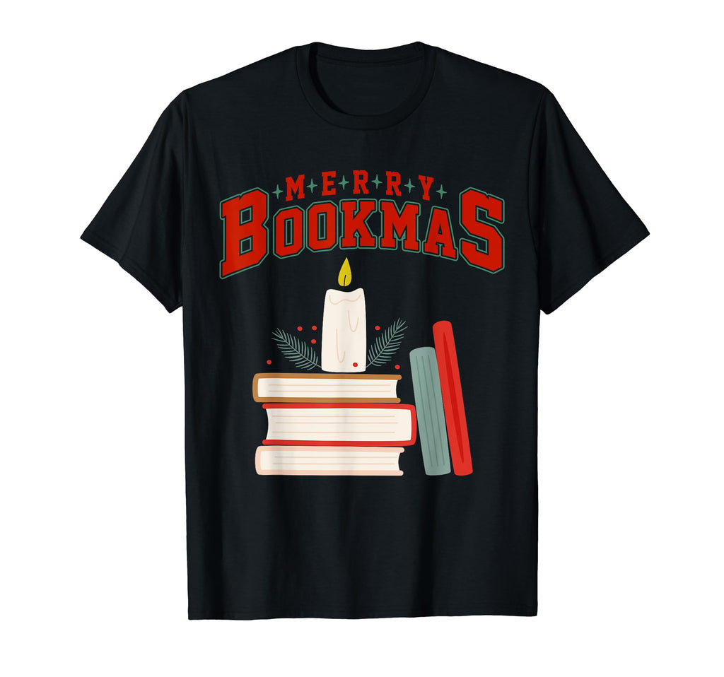 Book Lovers Merry Bookmas Season To Read T-Shirt - Custom Art Print Unisex - T-Shirt, Sweatshirt, Hoodie