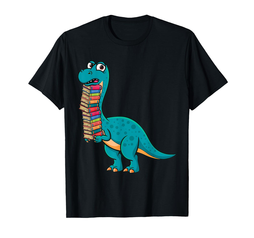 Dinosaur Carrying Books Love Book T-Shirt - Novelty Apparel Men Women - T-Shirt, Sweatshirt, Hoodie