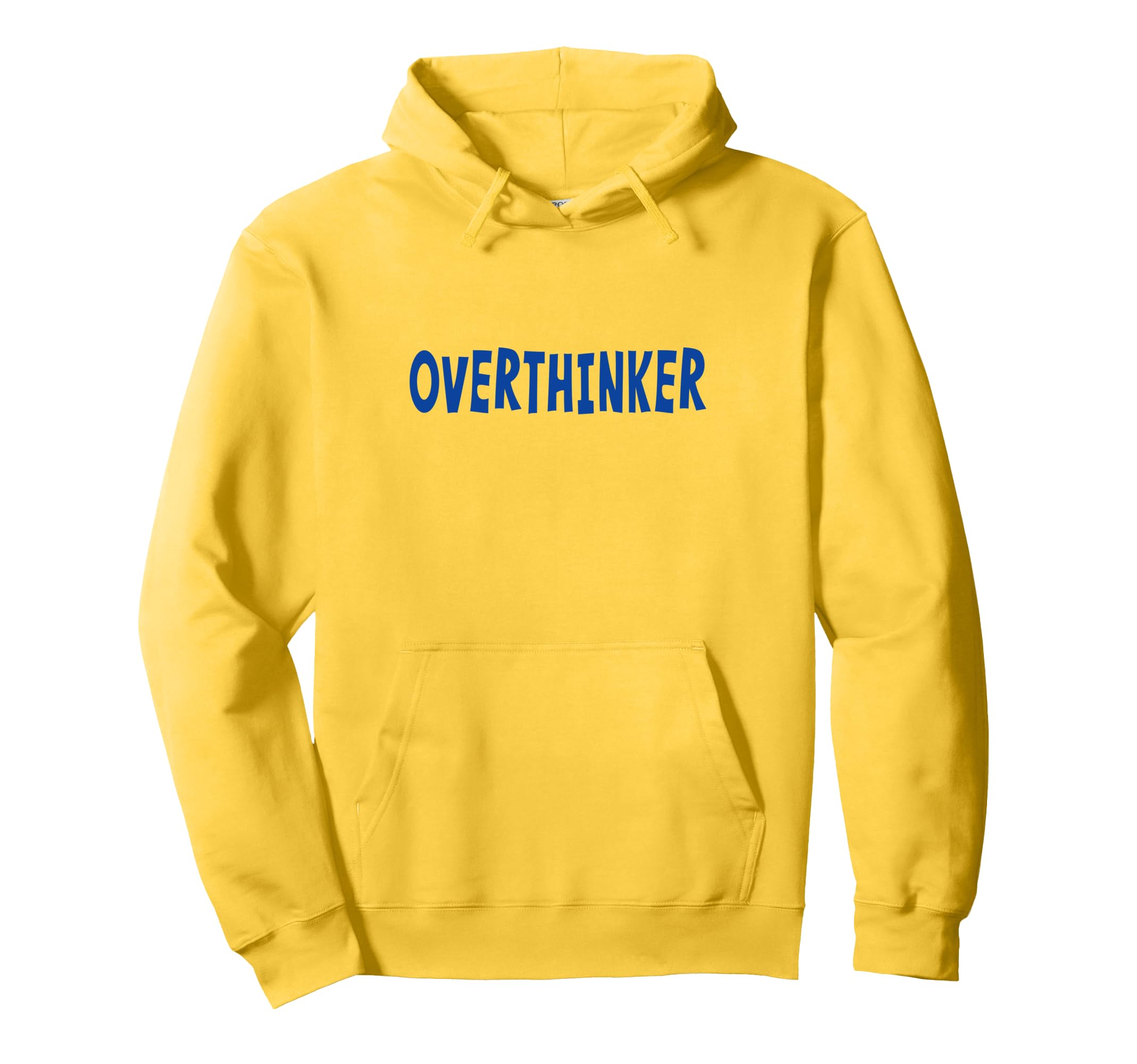 Overthinker Blue Lettering Hoodie - Casual Everyday Wear Men Women - T-Shirt, Sweatshirt, Hoodie