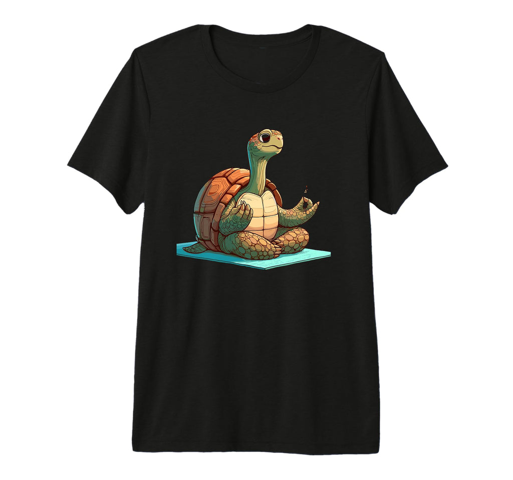Meditation Tortoise Turtle Yoga Pose T-Shirt - Custom Art Print Unisex - T-Shirt, Sweatshirt, Hoodie