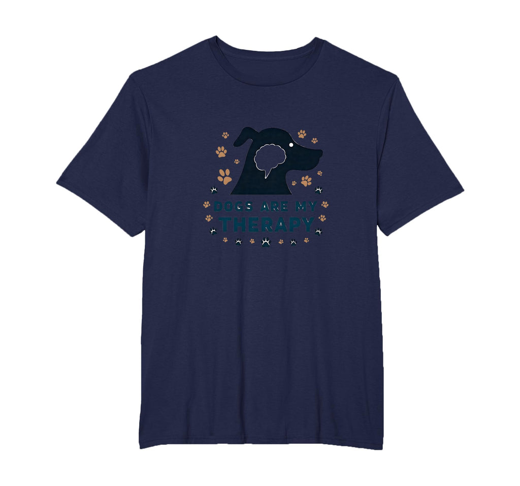 Dogs Are My Therapy Pet Lover Paw T-Shirt - Aesthetic Graphic for Adults - T-Shirt, Sweatshirt, Hoodie