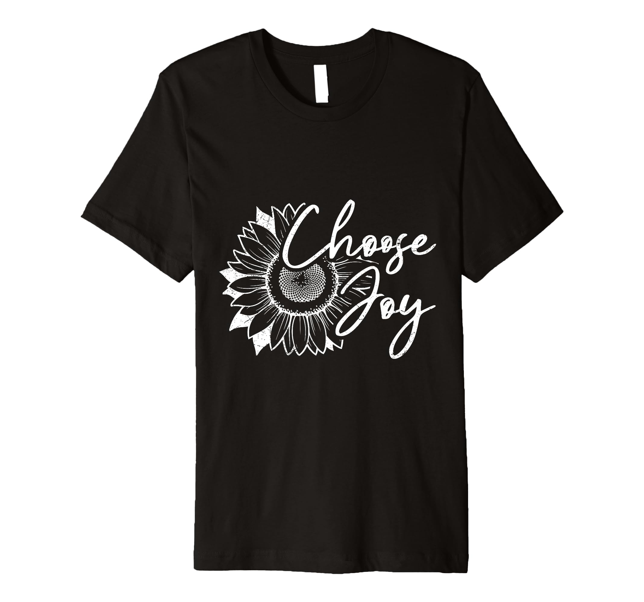 Sunflowers Choose Joy Funny Positivity T-Shirt - Minimalist Print Men Women - T-Shirt, Sweatshirt, Hoodie