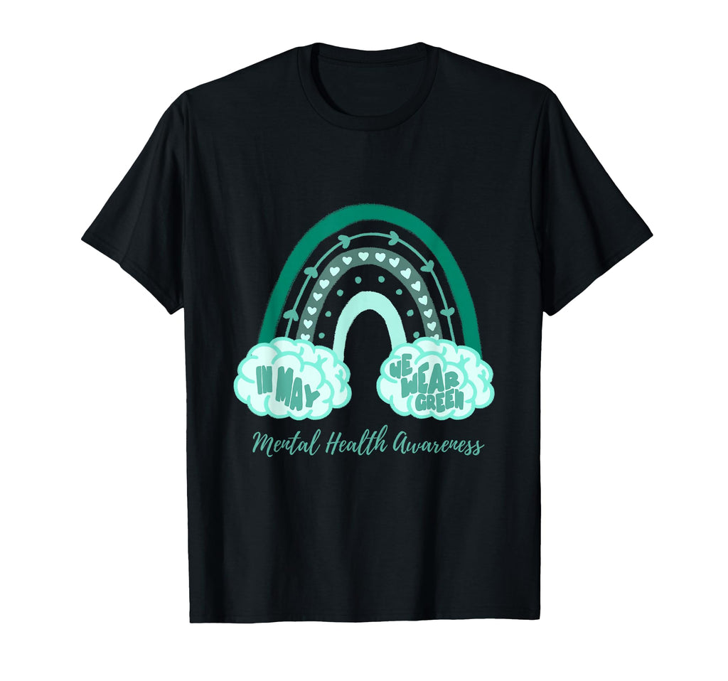 May We Wear Green Rainbow Mental T-Shirt - Minimalist Print for Adults - T-Shirt, Sweatshirt, Hoodie