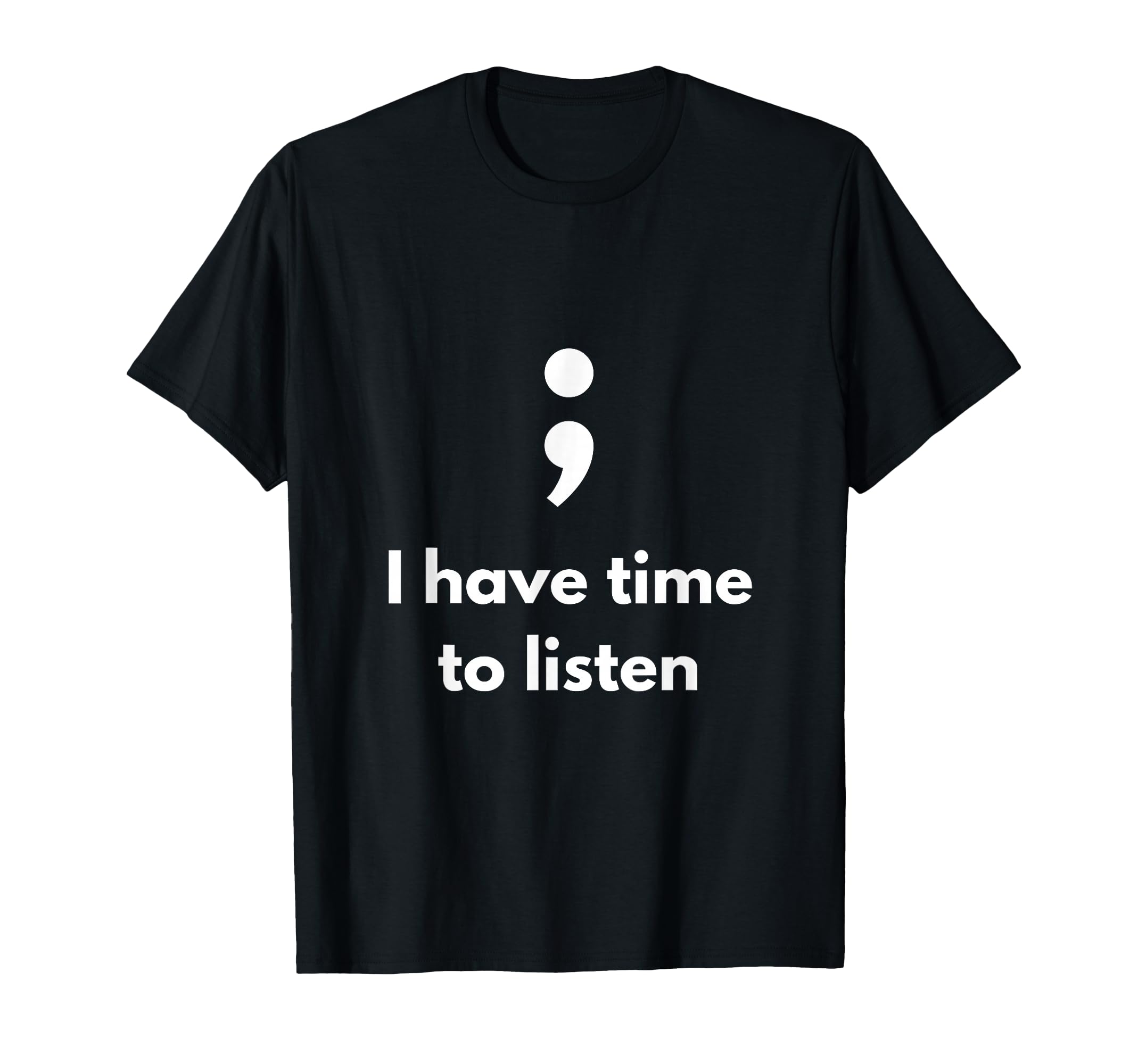 Its Okay Not To Be Okay Semicolon Mental T-Shirt - Minimalist Print Unisex - T-Shirt, Sweatshirt, Hoodie