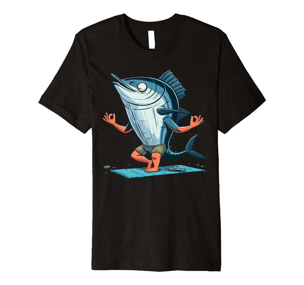 Meditation Tuna Yoga Pose Relaxing T-Shirt - Custom Art Print Men Women - T-Shirt, Sweatshirt, Hoodie