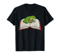 Frog Reading Books Literature Nature T-Shirt - Casual Everyday Wear Unisex - T-Shirt, Sweatshirt, Hoodie