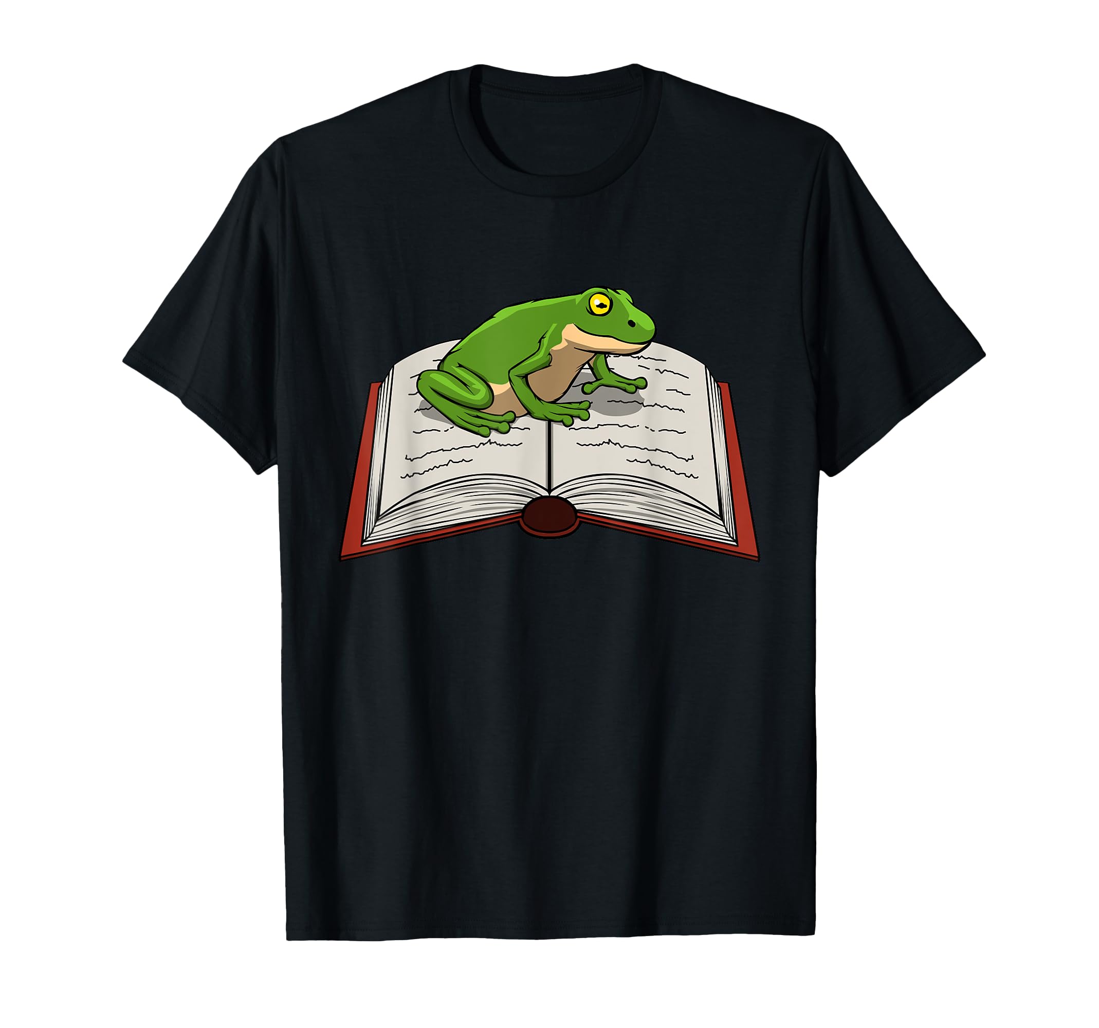 Frog Reading Books Literature Nature T-Shirt - Casual Everyday Wear Unisex - T-Shirt, Sweatshirt, Hoodie