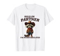 Cowboy Raccoon Hold Partner Im T-Shirt - Custom Art Print Men Women - T-Shirt, Sweatshirt, Hoodie