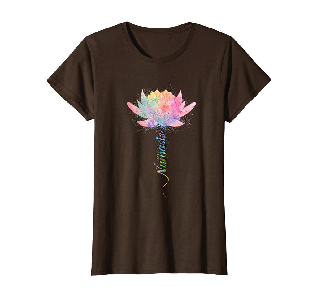 Lotus Flower Namaste Yoga Watercolor T-Shirt - Novelty Apparel for Adults - T-Shirt, Sweatshirt, Hoodie