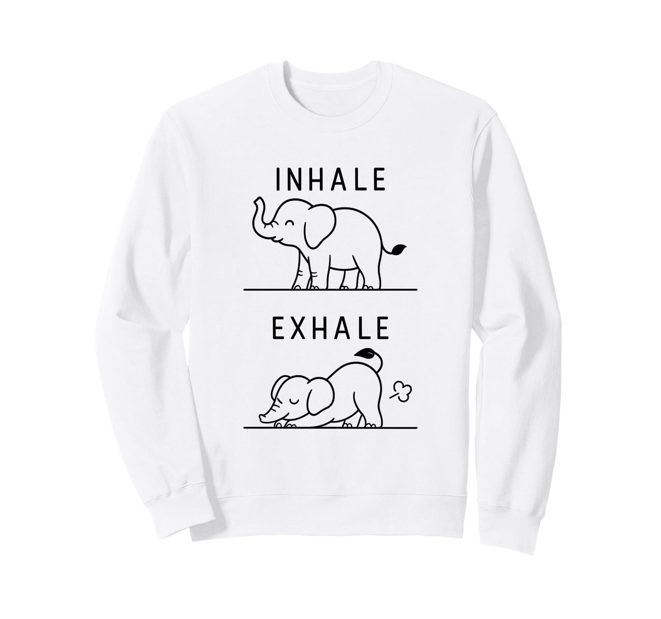 Funny Yoga Inhale Exhale Pooping Sweatshirt - Custom Art Print Men Women - T-Shirt, Sweatshirt, Hoodie