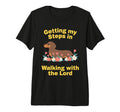 Getting My Steps Walking Lord Dachshund T-Shirt - Graphic Print Men Women - T-Shirt, Sweatshirt, Hoodie