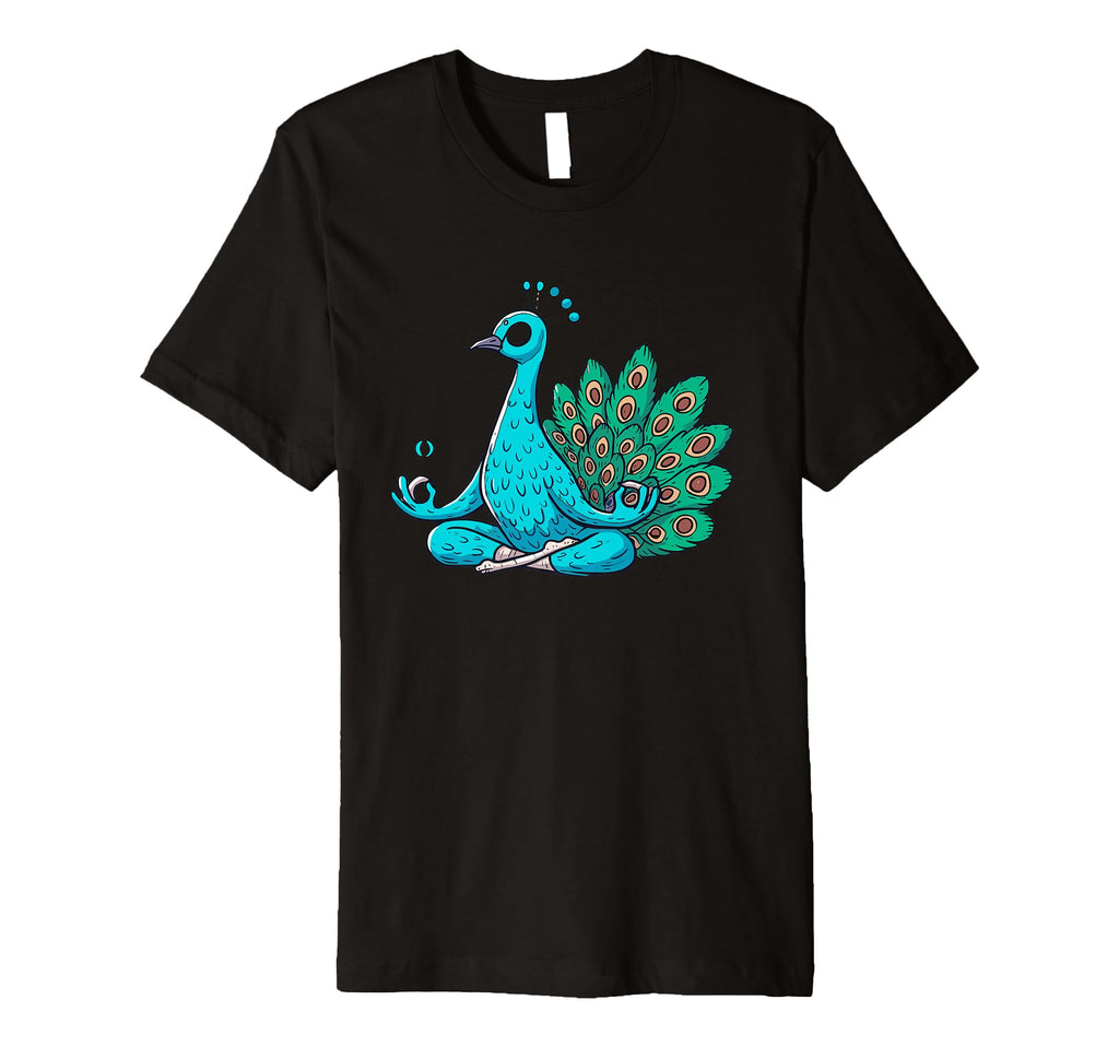 Meditation Peacock Yoga Pose Relaxing T-Shirt - Unique Graphic Men Women - T-Shirt, Sweatshirt, Hoodie