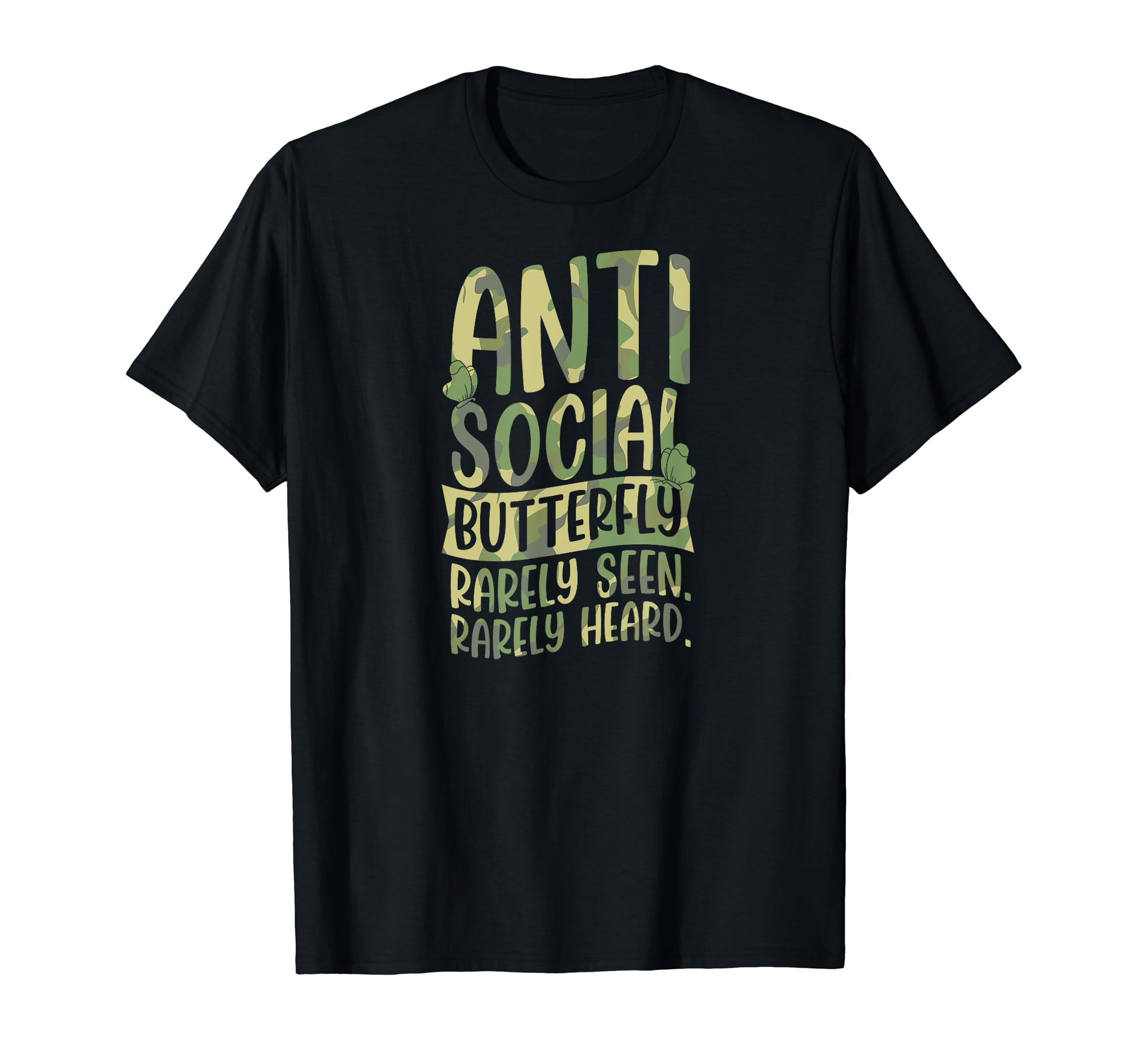 Antisocial Butterfly Rarely Seen Rarely T-Shirt - Trendy Graphic Men Women - T-Shirt, Sweatshirt, Hoodie