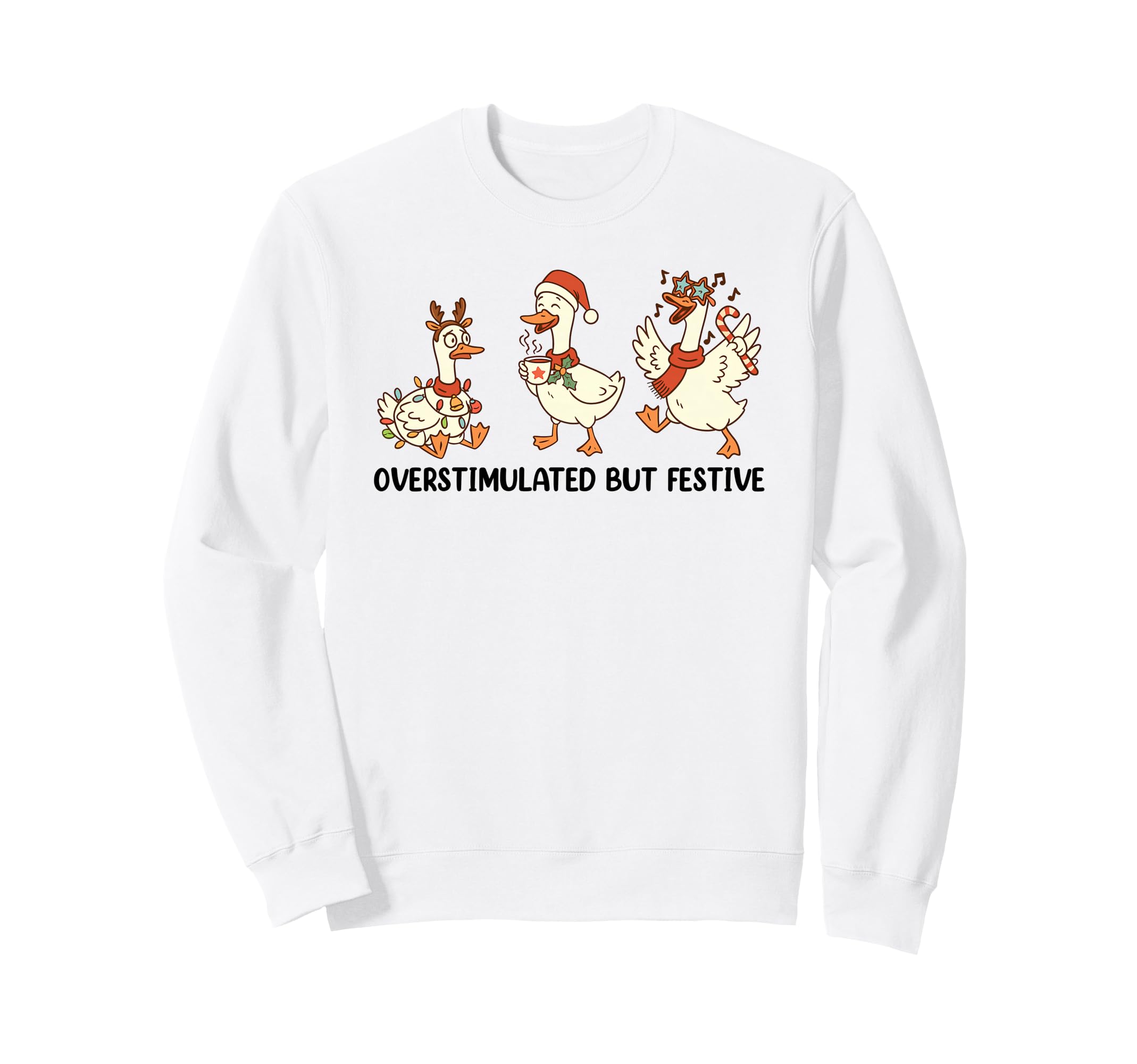 Coquette Overstimulated But Festive Sweatshirt - Unique Graphic for Adults - T-Shirt, Sweatshirt, Hoodie