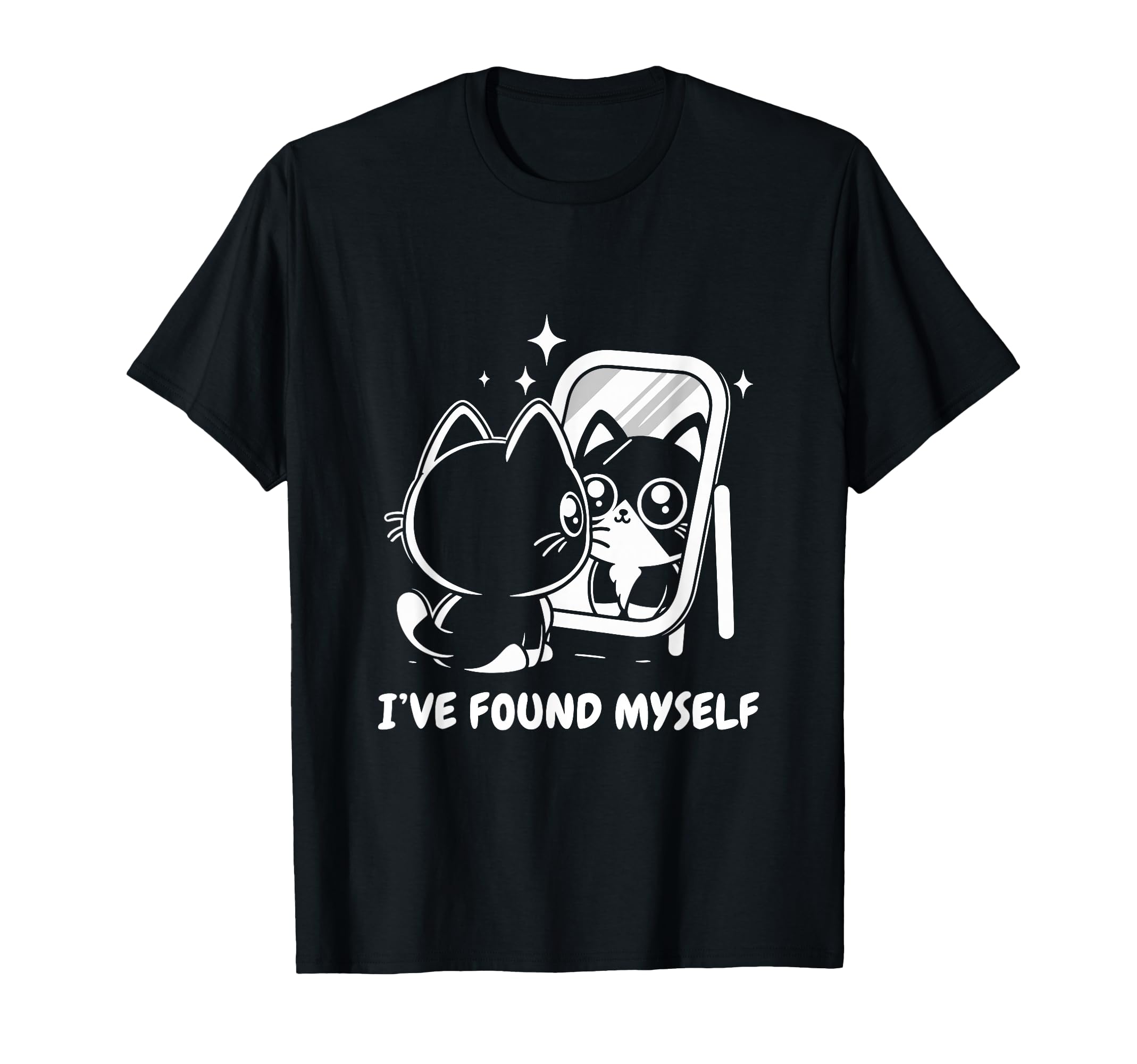 Ive Found Myself Cat Meditation Mental T-Shirt - Unique Graphic Unisex - T-Shirt, Sweatshirt, Hoodie