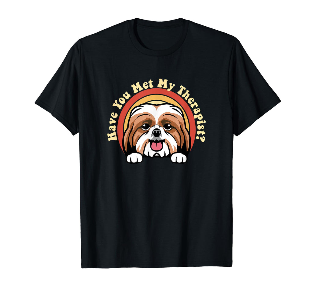 Emotional Support Therapy Dog Shih T-Shirt - Aesthetic Graphic Men Women - T-Shirt, Sweatshirt, Hoodie