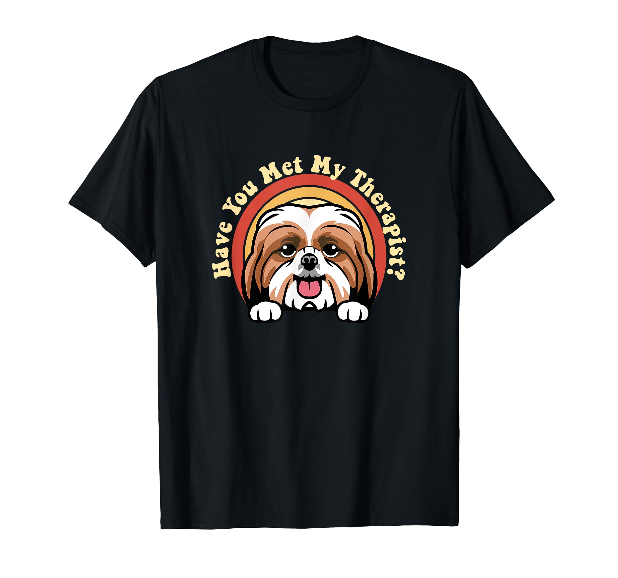Emotional Support Therapy Dog Shih T-Shirt - Aesthetic Graphic Men Women - T-Shirt, Sweatshirt, Hoodie