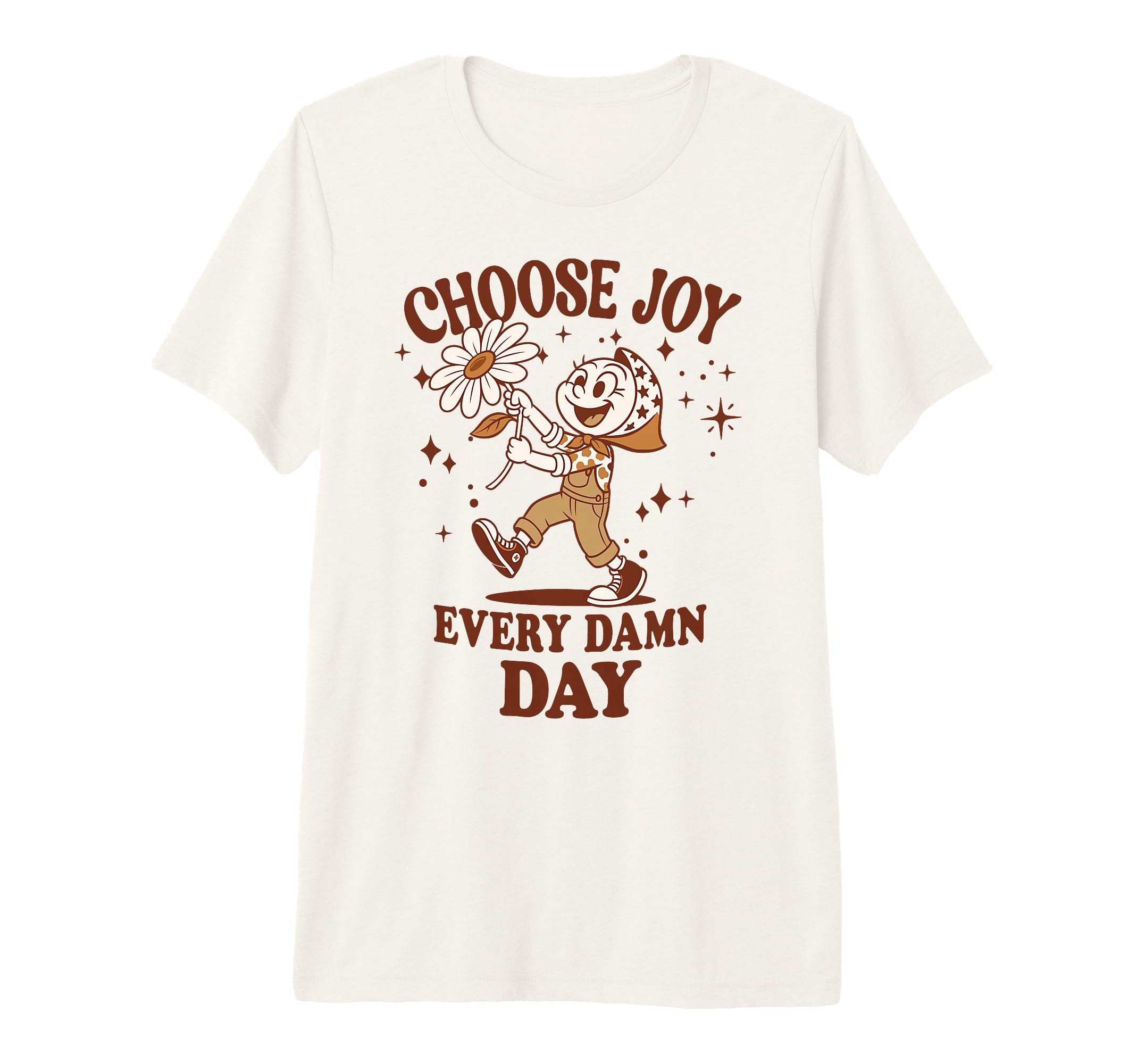Choose Joy Every Day Positive Cartoon T-Shirt - Graphic Print Men Women - T-Shirt, Sweatshirt, Hoodie