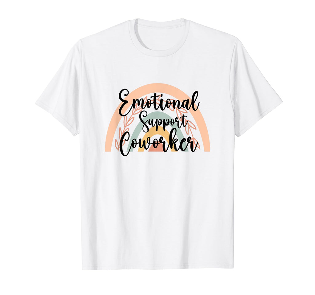 Emotional Support Coworker Rainbow Human T-Shirt - Streetwear Style Unisex - T-Shirt, Sweatshirt, Hoodie