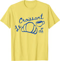 Coffee & Croissant French Croissant Retro Graphic Aesthetic T-Shirt Unisex T-shirt, Sweatshirt, Hoodie, Long Sleeve Tee - T-Shirt, Sweatshirt, Hoodie