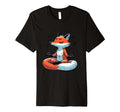 Meditation Fox Yoga Pose Relaxing T-Shirt - Minimalist Print for Adults - T-Shirt, Sweatshirt, Hoodie