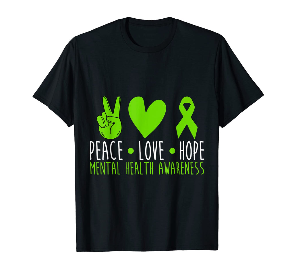 Peace Love Hope Mental Health T-Shirt - Custom Art Print for Adults - T-Shirt, Sweatshirt, Hoodie