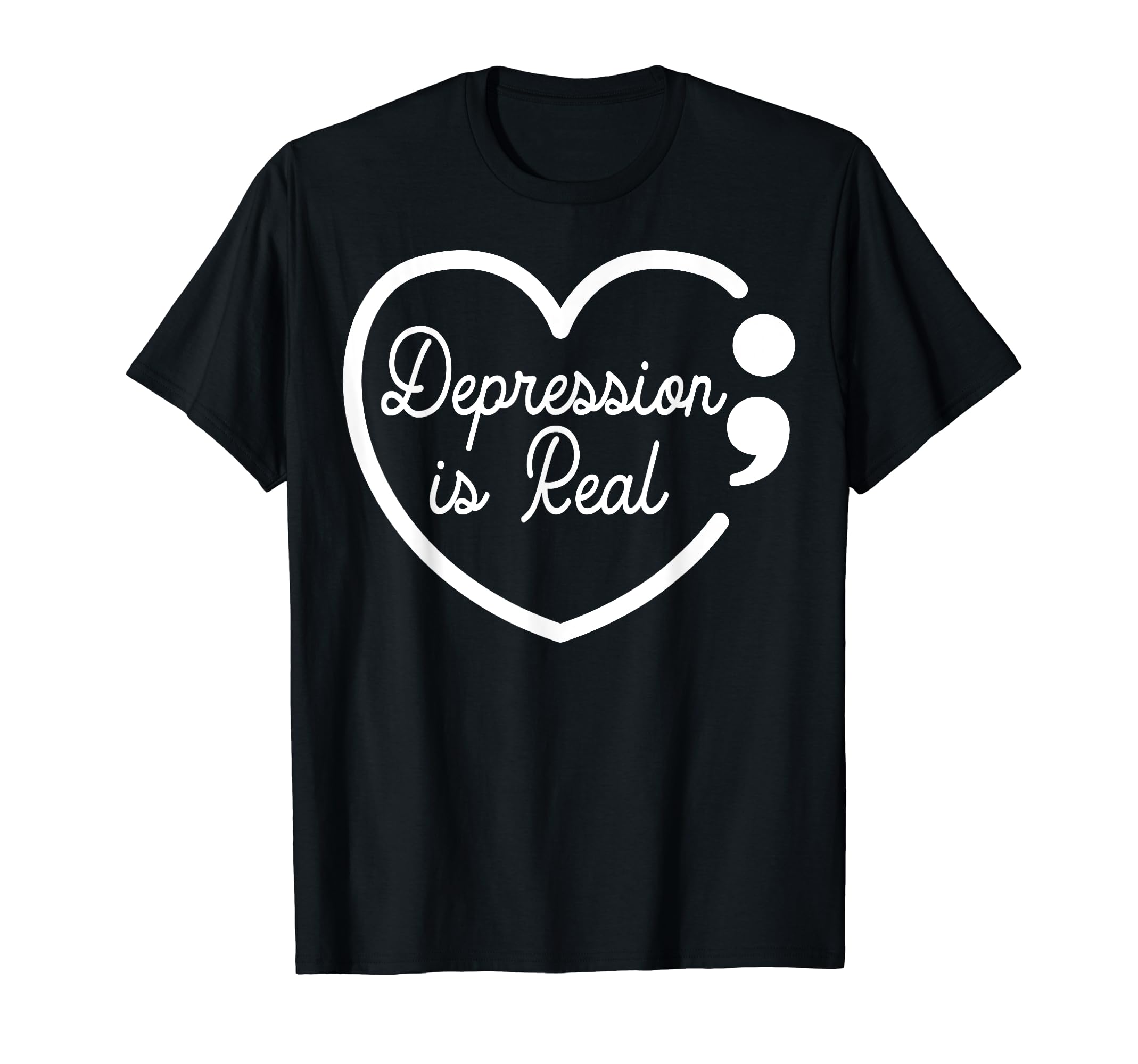 Depression Is Real Depression Mental T-Shirt - Novelty Apparel for Adults - T-Shirt, Sweatshirt, Hoodie