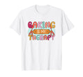 Baking Is My Therapy Cake Bakers T-Shirt - Minimalist Print for Adults - T-Shirt, Sweatshirt, Hoodie