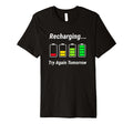 Recharging Low Social Battery Funny T-Shirt - Trendy Graphic Unisex - T-Shirt, Sweatshirt, Hoodie
