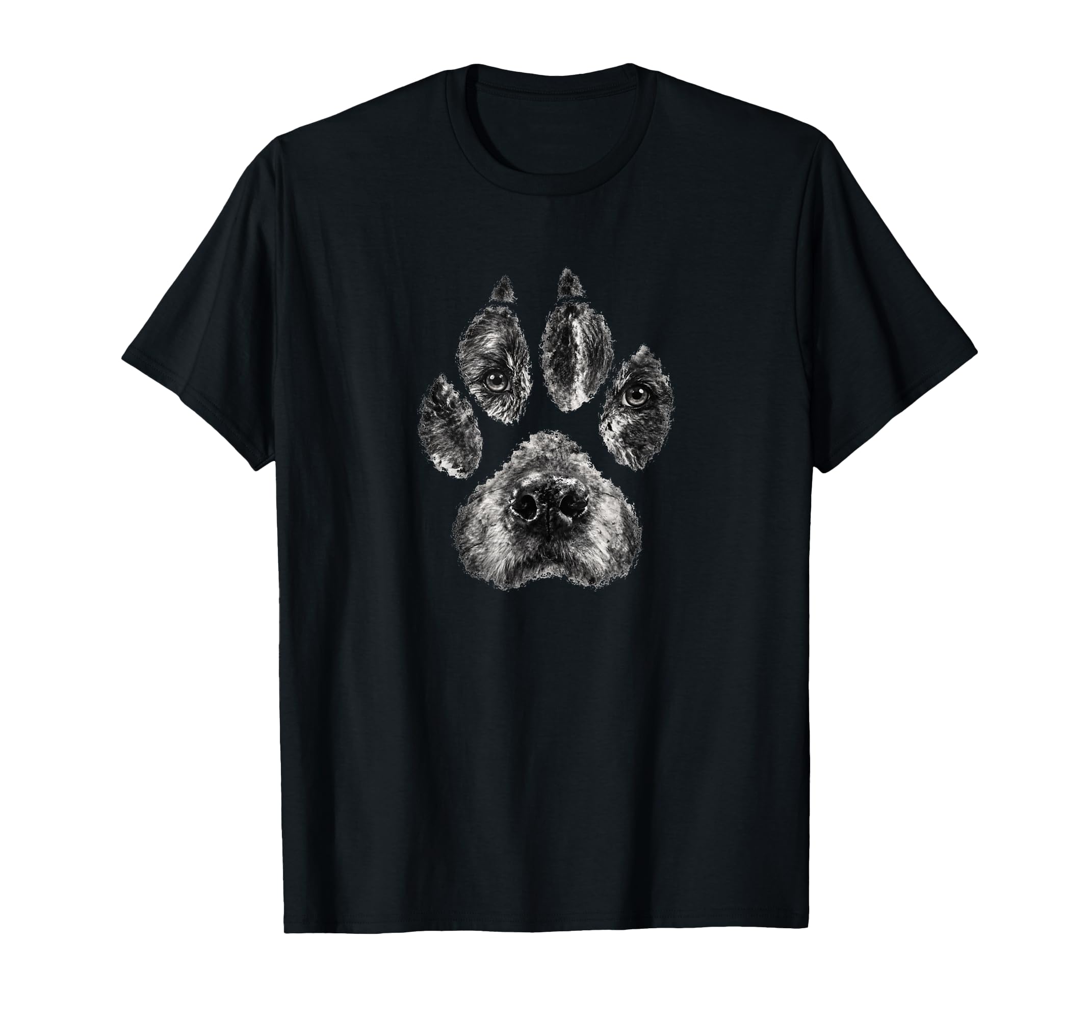 Dog Paw Face Tattoo Pet Lovers T-Shirt - Graphic Print for Adults - T-Shirt, Sweatshirt, Hoodie