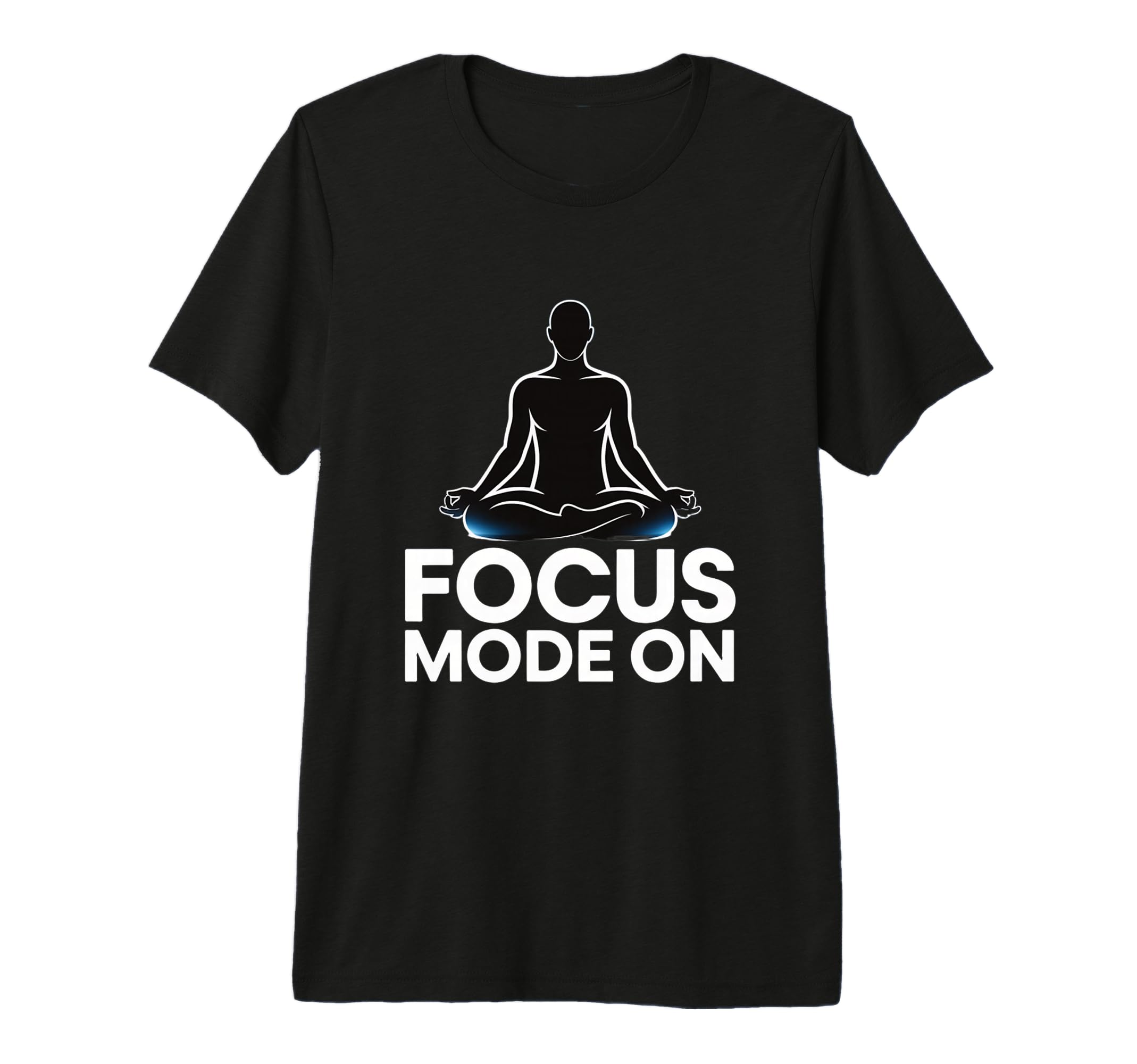 Focus Mode Meditation Silhouette Tri T-Shirt - Custom Art Print Unisex - T-Shirt, Sweatshirt, Hoodie