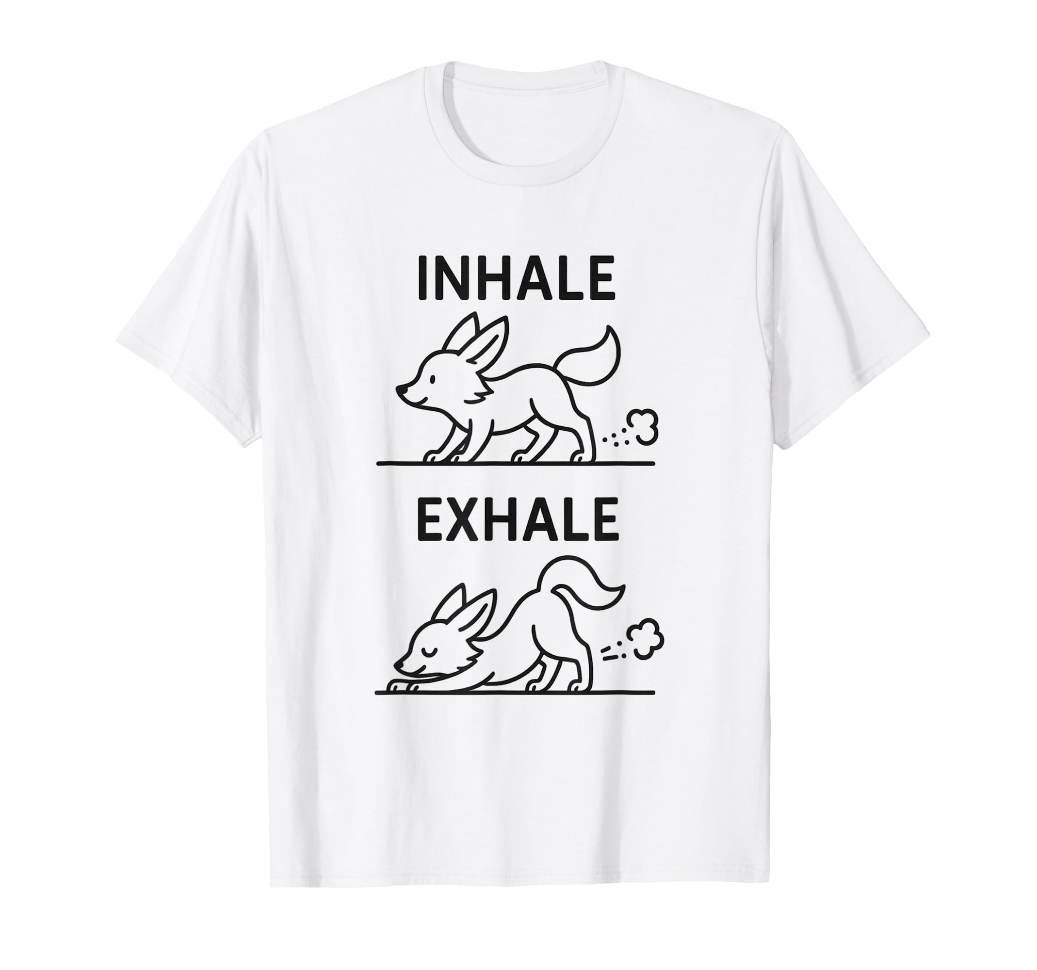 Funny Yoga Inhale Exhale Pooping Animal T-Shirt - Custom Art Print Unisex - T-Shirt, Sweatshirt, Hoodie