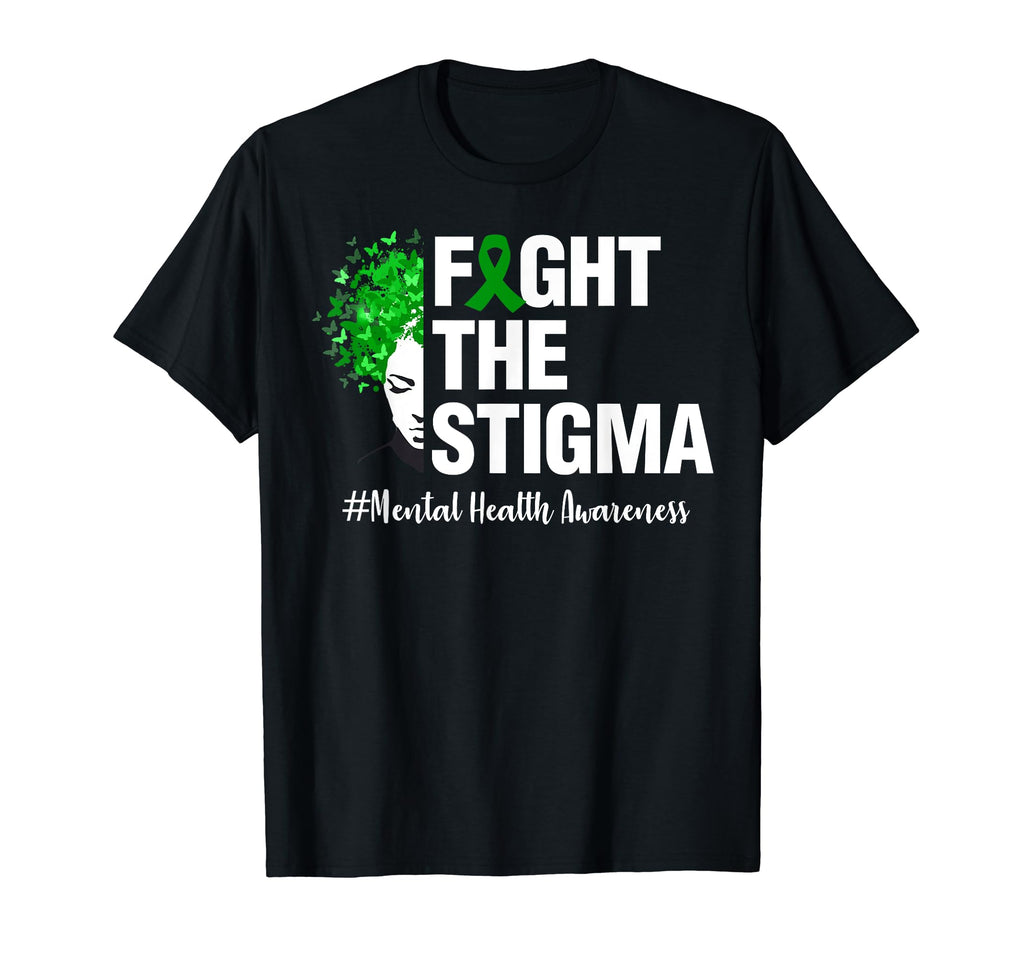 Fight Stigma Mental Health Support T-Shirt - Aesthetic Graphic for Adults - T-Shirt, Sweatshirt, Hoodie