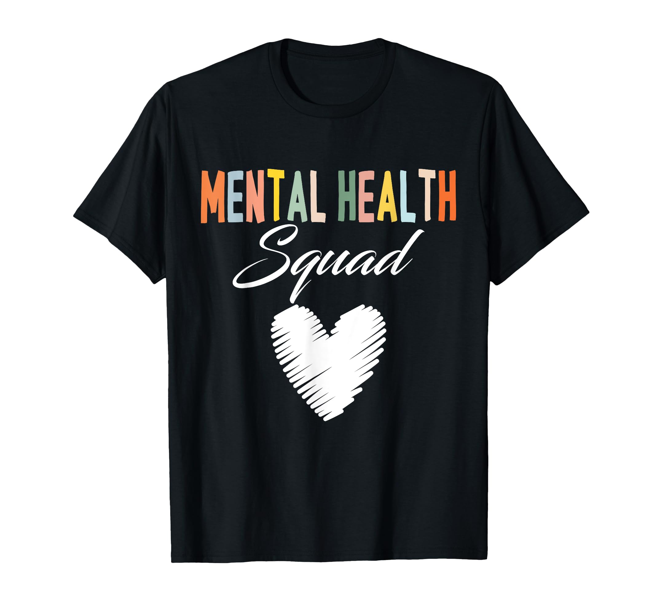 Mental Health Squad Heart Mental Health T-Shirt - Graphic Print for Adults - T-Shirt, Sweatshirt, Hoodie