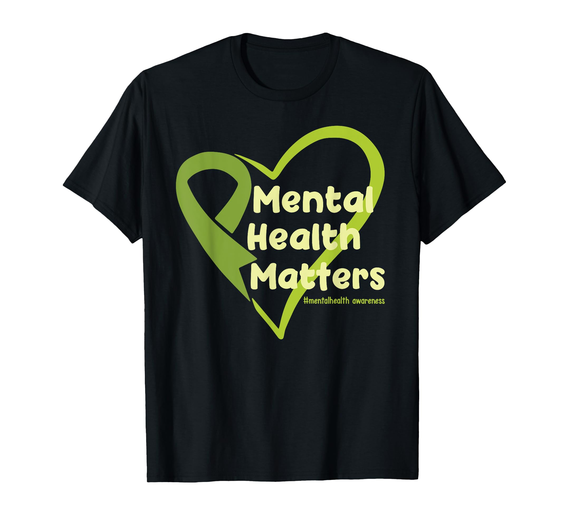 Mental Health Matters End Stigma T-Shirt - Fun Novelty Design for Adults - T-Shirt, Sweatshirt, Hoodie
