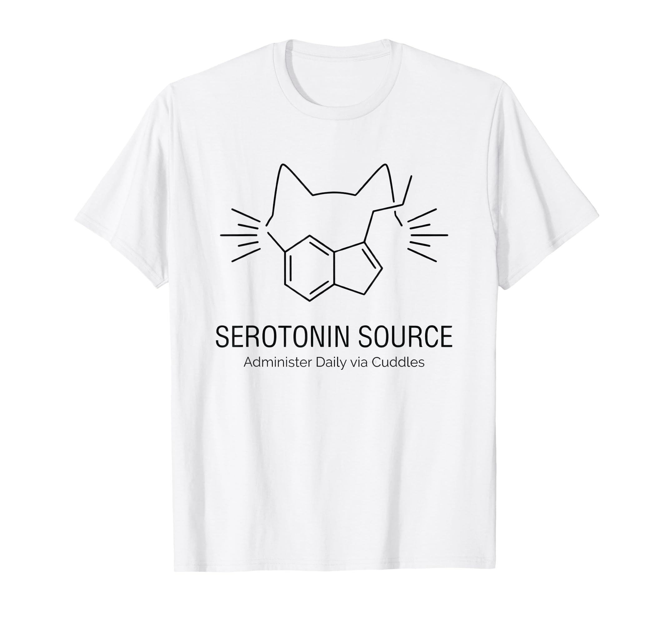 Serotonin Source Molecule Cat Ears T-Shirt - Streetwear Style for Adults - T-Shirt, Sweatshirt, Hoodie
