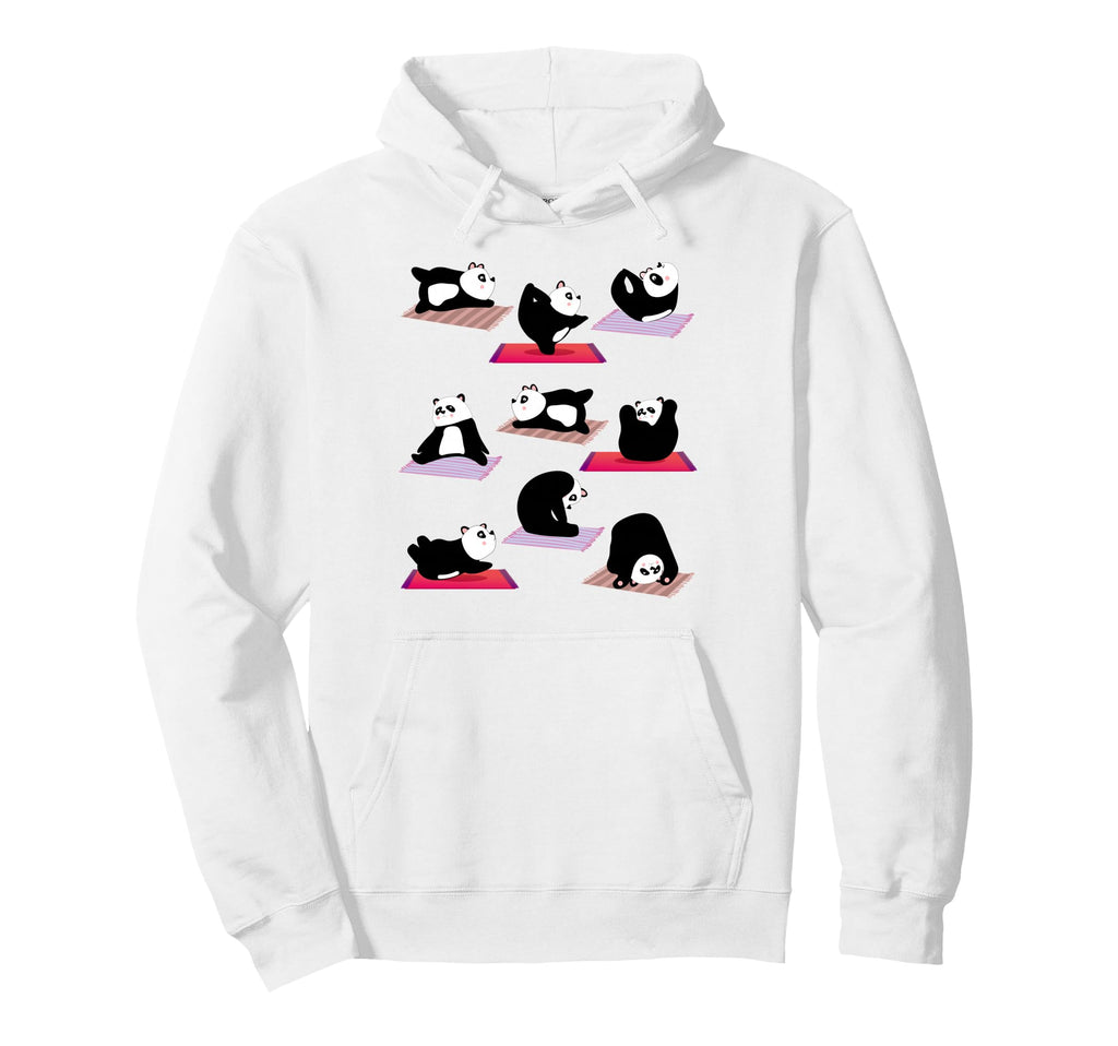 Funny Pandas Yoga Poses Meditation Hoodie - Casual Everyday Wear Unisex - T-Shirt, Sweatshirt, Hoodie