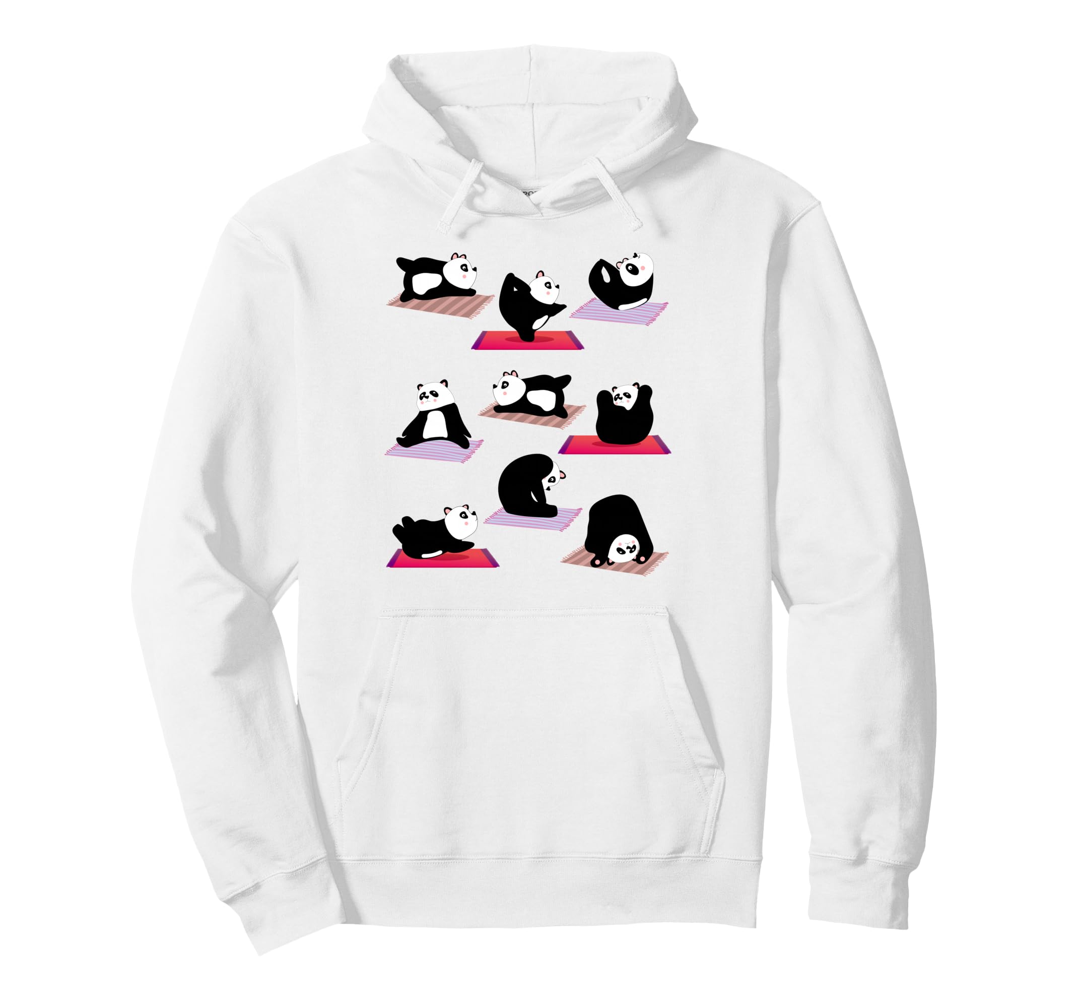 Funny Pandas Yoga Poses Meditation Hoodie - Casual Everyday Wear Unisex - T-Shirt, Sweatshirt, Hoodie