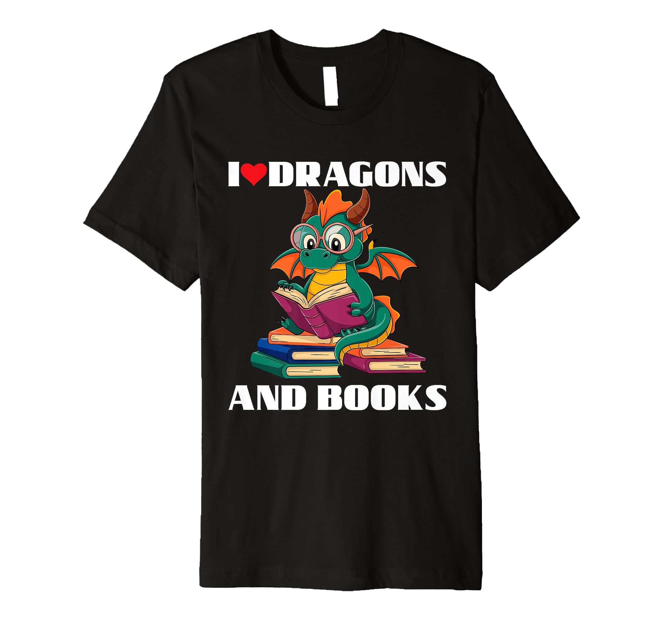 Dragon Reading I Love Dragons And Books T-Shirt - Unique Graphic Men Women - T-Shirt, Sweatshirt, Hoodie