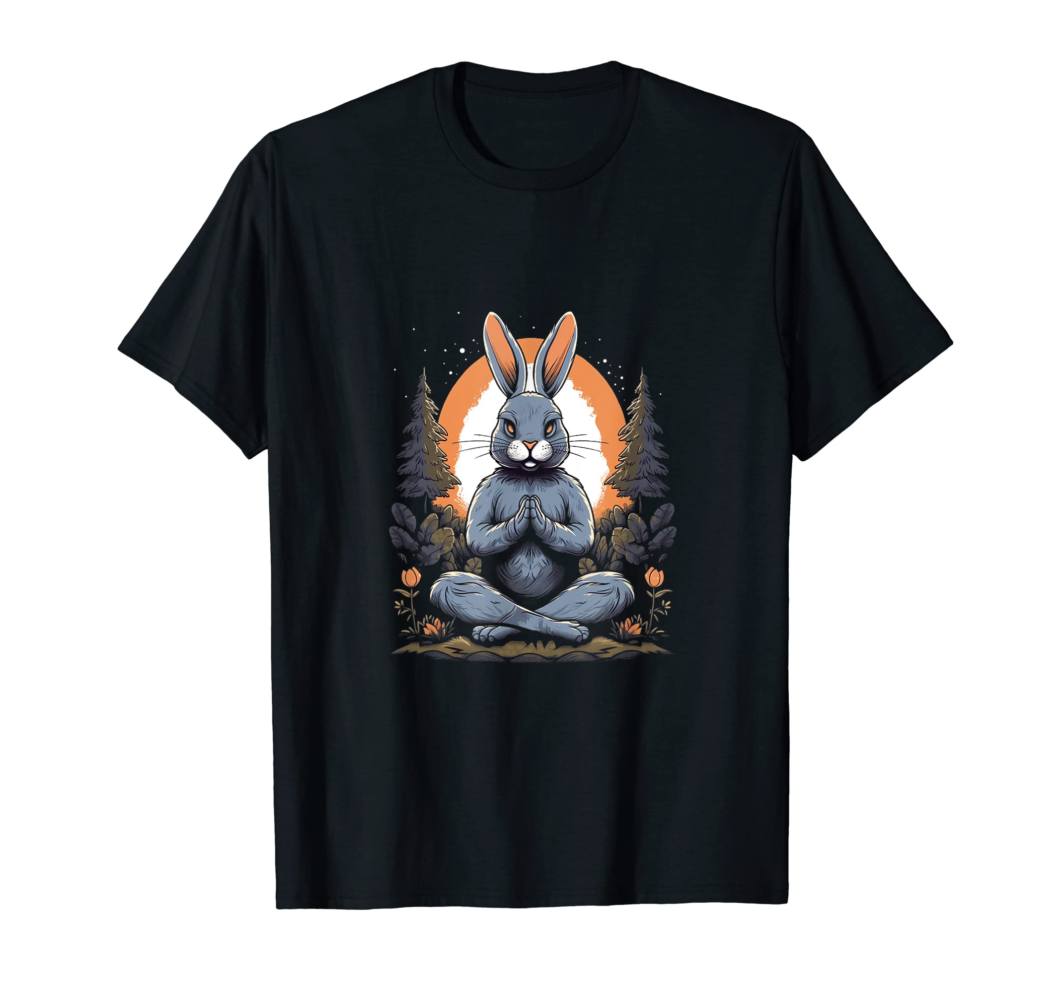 Yoga Meditation Bunny Mindfulness T-Shirt - Novelty Apparel Men Women - T-Shirt, Sweatshirt, Hoodie