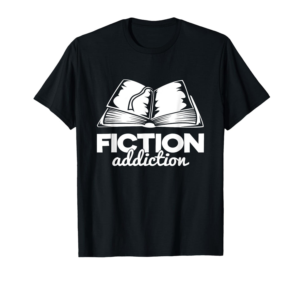 Fiction Addiction Funny Bookworm T-Shirt - Streetwear Style for Adults - T-Shirt, Sweatshirt, Hoodie