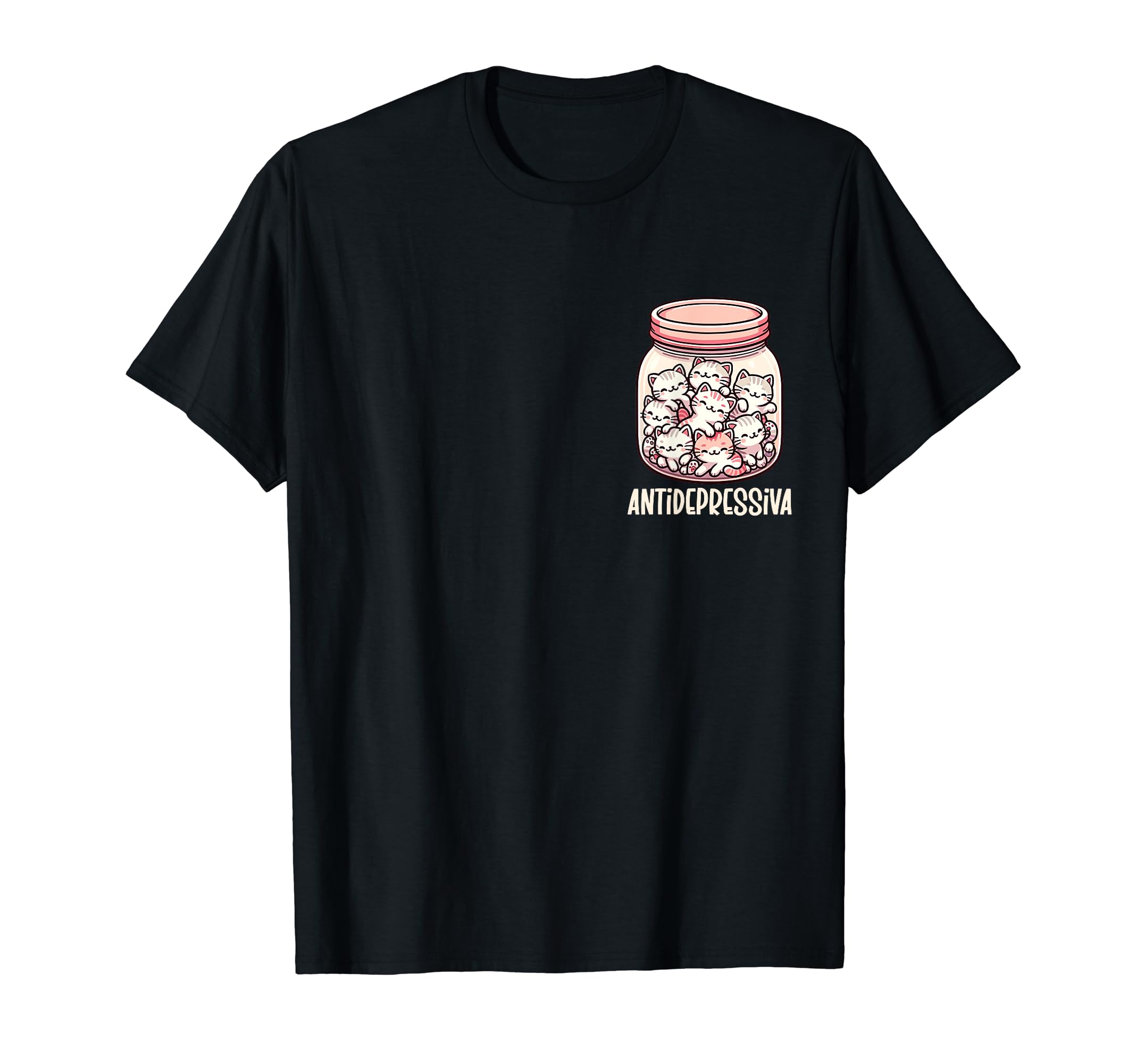 Cats Jam Jar Kawaii Pet Mental Health T-Shirt - Novelty Apparel Men Women - T-Shirt, Sweatshirt, Hoodie